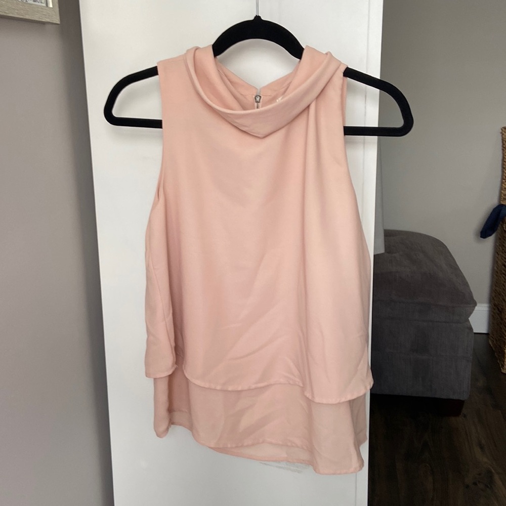Monteau Dusty Rose Sleeveless Blouse Size M